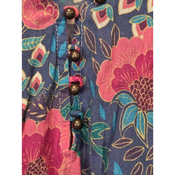Sundance Dream Keeper Boho Floral Colorful Peasant Blouse Roses 100% Cotton XXL - Picture 9 of 12